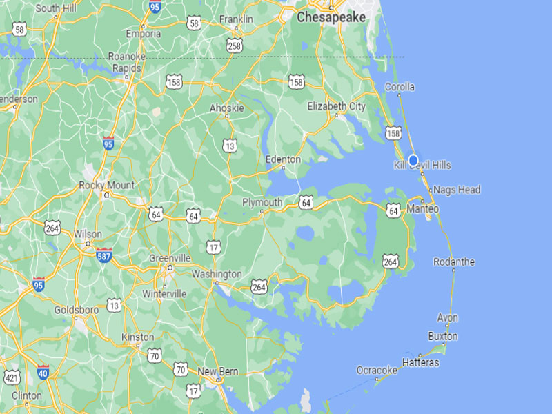 Map of Outer Banks